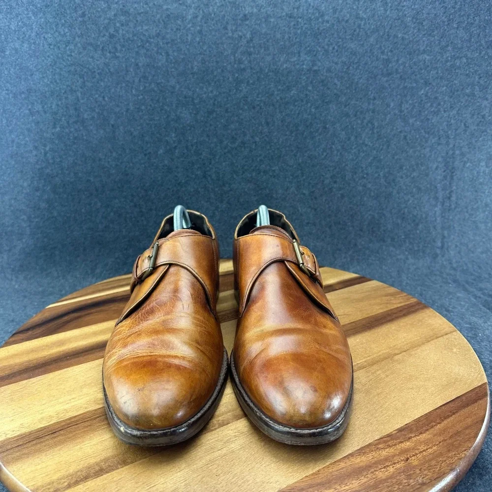 Vtg Cole Haan Air Madison Tan Monk Strap Loafers Sz 10 M Nikeair Derby Oxford